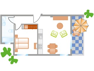 Vakantieappartement Costa Calma Grondplan 19