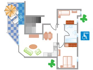 Appartamento per vacanze Costa Calma Pianta del piano 19