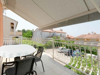 Balkon mit Markise