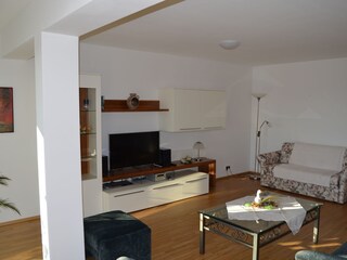 Wohnzimmer mit Schlafcouch