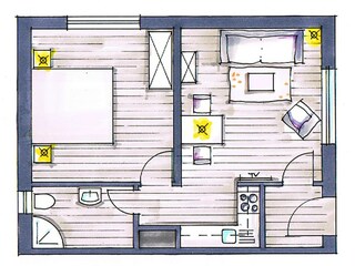Appartamento per vacanze Ziethen Pianta del piano 30