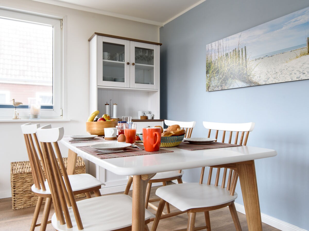 living room with dining area