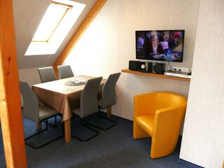 Essbereich im Wohnzimmer