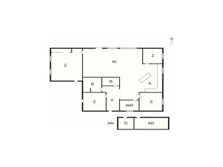 Casa de vacaciones Handbjerg Plano de planta 49