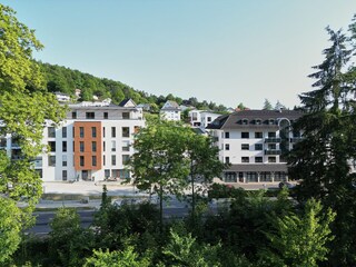 Haus am Kurpark mit Blick aus dem gräflichen Park
