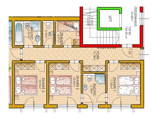 Appartamento per vacanze Neukirchen am Großvenediger Pianta del piano 22