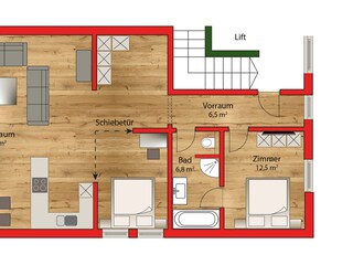Vakantieappartement Neukirchen am Großvenediger Grondplan 8