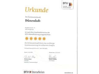 5 Sterne Zertifizierung vom Deutschen Tourismus Verband