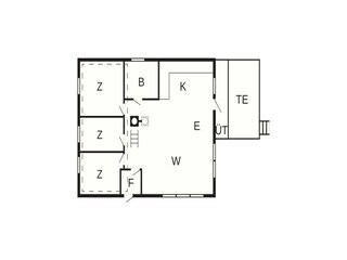 Vakantiehuis Flatraket Grondplan 5