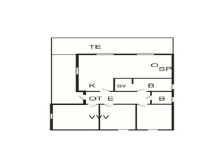 Vakantiehuis Tornes Grondplan 4