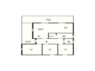 Vakantiehuis Tornes Grondplan 41