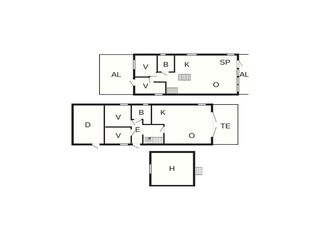 Vakantiehuis Brattvåg Grondplan 54