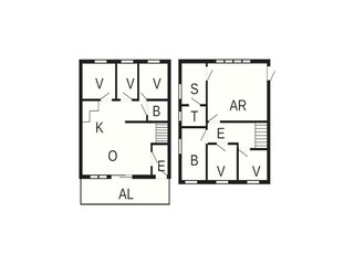 Vakantiehuis Eresfjord Grondplan 12