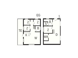 Vakantiehuis Utsira Grondplan 6