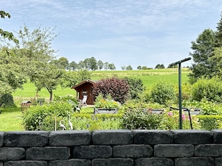 Blick aus der Wohnung.Blick in die Natur