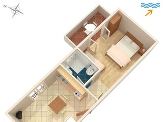 Apartment Podaca Ausstattung 2