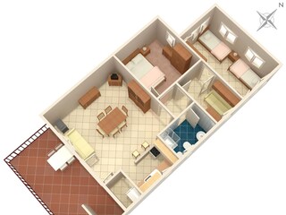 Apartment Seget Vranjica Floor Plan 16