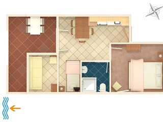 Apartment Mandre Ausstattung 2