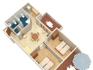 Apartment Njivice Ausstattung 19