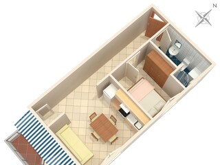 Apartment Okrug Gornji Ausstattung 18