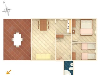 Apartment Povljana Ausstattung 1