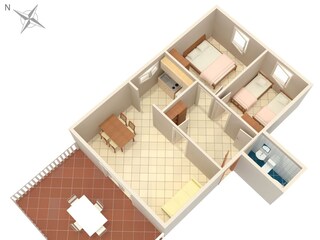 Apartment Povljana Ausstattung 11