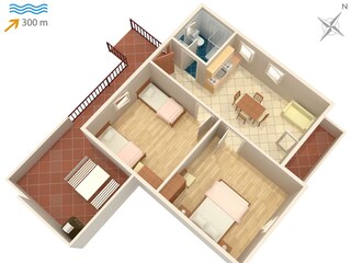 Apartment Sutivan Ausstattung 17