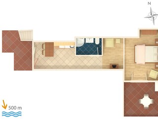 Apartment Rabac Grundriss 9