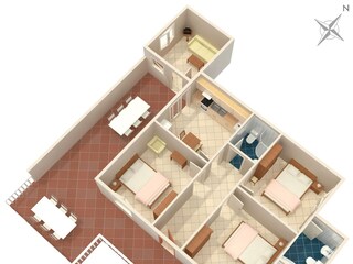 Apartment Zivogosce Ausstattung 18