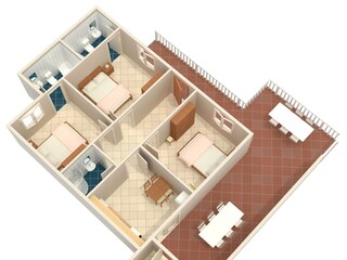 Apartment Zivogosce Ausstattung 19