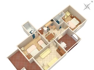 Apartment Kampor Ausstattung 1