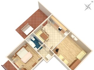 Apartment Orebic Floor Plan 21