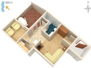 Apartment Njivice Grundriss 6