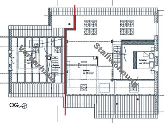 Grundriss Obergeschoss.