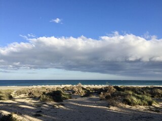 Strand vor dem Haus