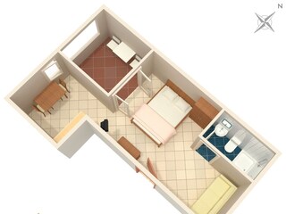 Apartment Kampor Ausstattung 1