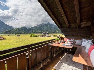 Sitzecke auf dem Balkon
