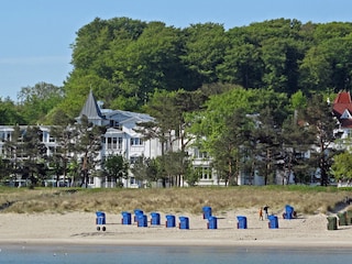 Blick aus der  Villen vom Strand aus