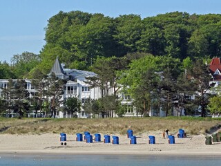 View from the villas from the beach