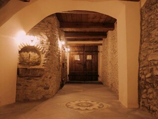 Entrance hall in the historic building.