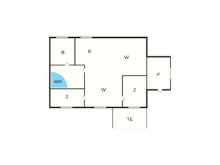 Vakantiehuis Boddum Grondplan 43