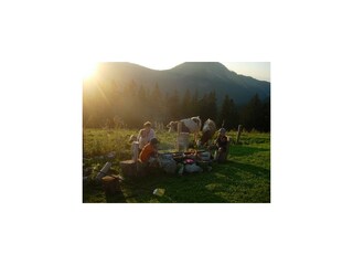 Lagerfeuer auf der Alm