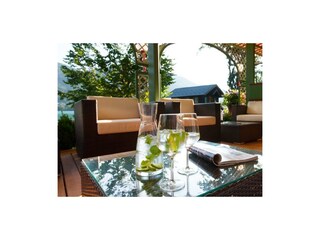 Lounge Bereich auf der Seeterasse