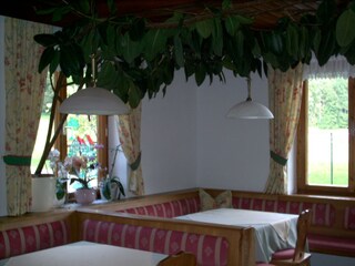 der gemütliche Frühstücksraum