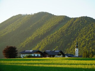 Aussicht vom Haus ins Dorf