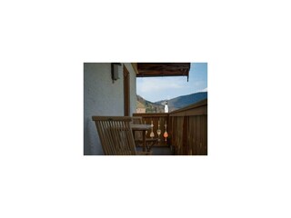 Blick vom Balkon zum Ortszentrum