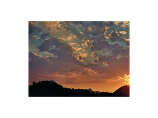 Sonnenuntergang von der Terrasse