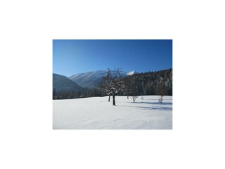 Winterlandschaft - Blick von Ferienwohnung