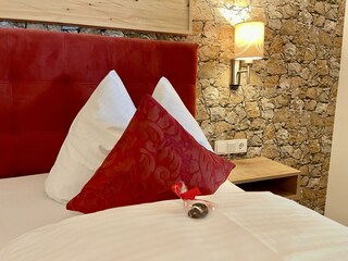 Schlafzimmer Holzofen Detailfoto