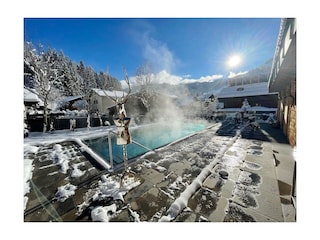 Schwimmbad Winter